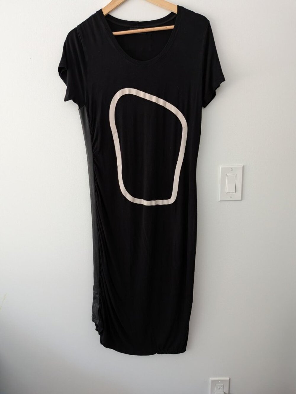 NOR Danish Designer Black Maxi T Dress  Minimalist Avant-Garde - Size 12/14